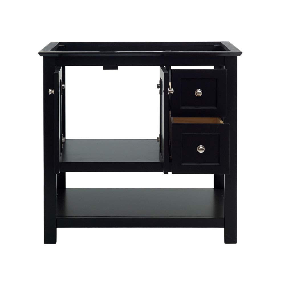 Fresca FCB2336BL Fresca Manchester 36" Black Traditional Bathroom Cabinet