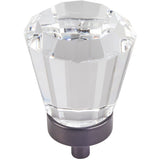 Jeffrey Alexander G150L-DBAC 1-1/4" Overall Length Brushed Oil Rubbed Bronze Faceted Glass Harlow Cabinet Knob