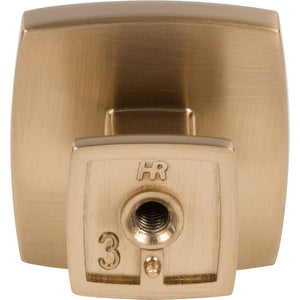 Jeffrey Alexander 141SBZ 1-1/4" Overall Length Satin Bronze Square Renzo Cabinet Knob