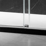 Elegant 66'' * 76'' Frameless Shower Door (Brushed Nickel)