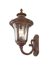 Livex Lighting 7652-58 Oxford 1 Light Imperial Bronze Cast Aluminum Wall Lantern with Light Amber Water Glass