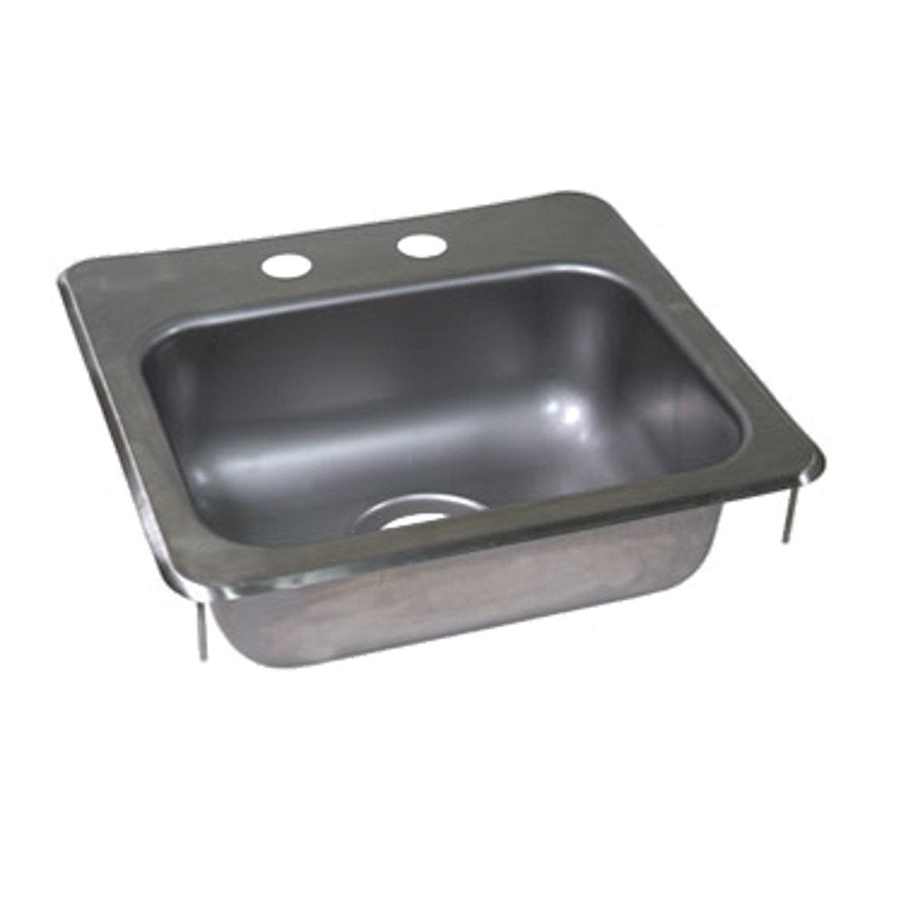John Boos PB-DISINK151506 Drop in Sink 15" x 5" w/ 4" OC Deck Mount Faucet Holes