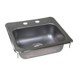 John Boos PB-DISINK151506 Drop in Sink 15" x 5" w/ 4" OC Deck Mount Faucet Holes