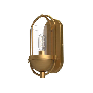Alora WV539007AGCL CYRUS 7" WV AGED BRASS CLEAR GLASS 1X60W E26