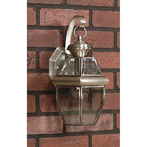 Quoizel NY8315P Newbury Outdoor Wall Lantern Wall Mount Lighting, 1-Light, 150 Watt, Pewter (12"H x 7"W)