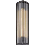 Alora WV339112UBCR SABRE 12" WV URBAN BRONZE CLEAR RIBBED GLASS  6W LED 90 2700K DC LED