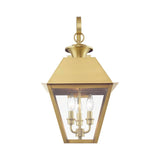 Wentworth 3 Light Outdoor Sconce in Natural Brass (27218-08)
