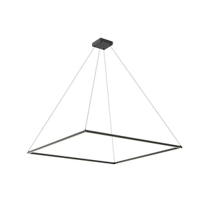Kuzco PD88160-BK PIAZZA 60" PENDANT BK TEXTURED DOWN ONLY DUO CANOPY 930 TRIAC 120 128W