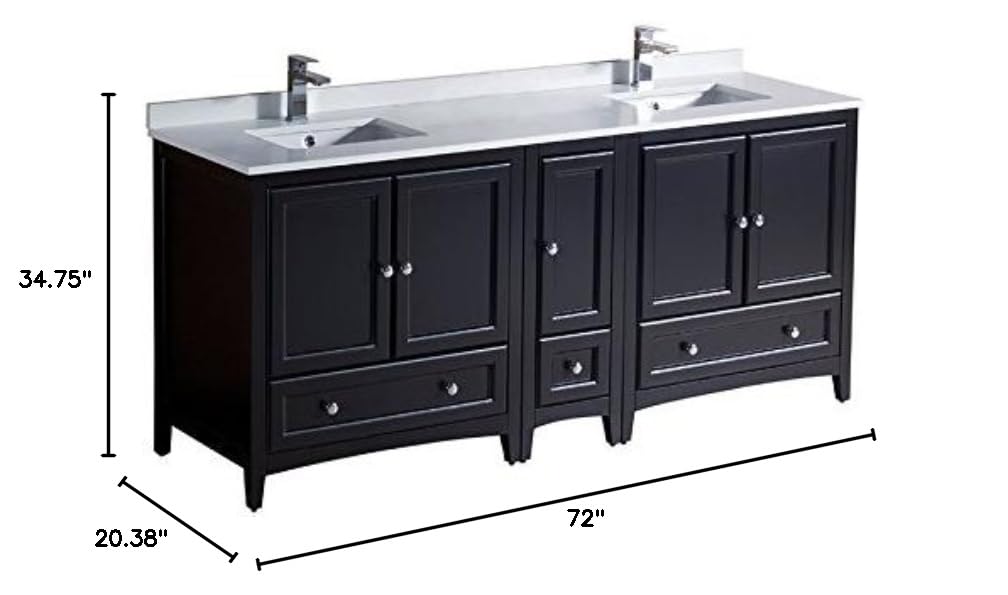 Fresca FCB20-301230ES-CWH-U Double Sink Cabinets with Sinks