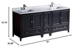 Fresca FCB20-301230ES-CWH-U Double Sink Cabinets with Sinks