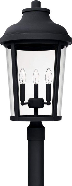 Capital Lighting 927034BK Dunbar 3 Light Outdoor Post Lantern Black