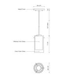 Kuzco PD41304-BN VERONA 7" PD Brushed Nickel 120V ELV LED 3000K 90CRI 11W
