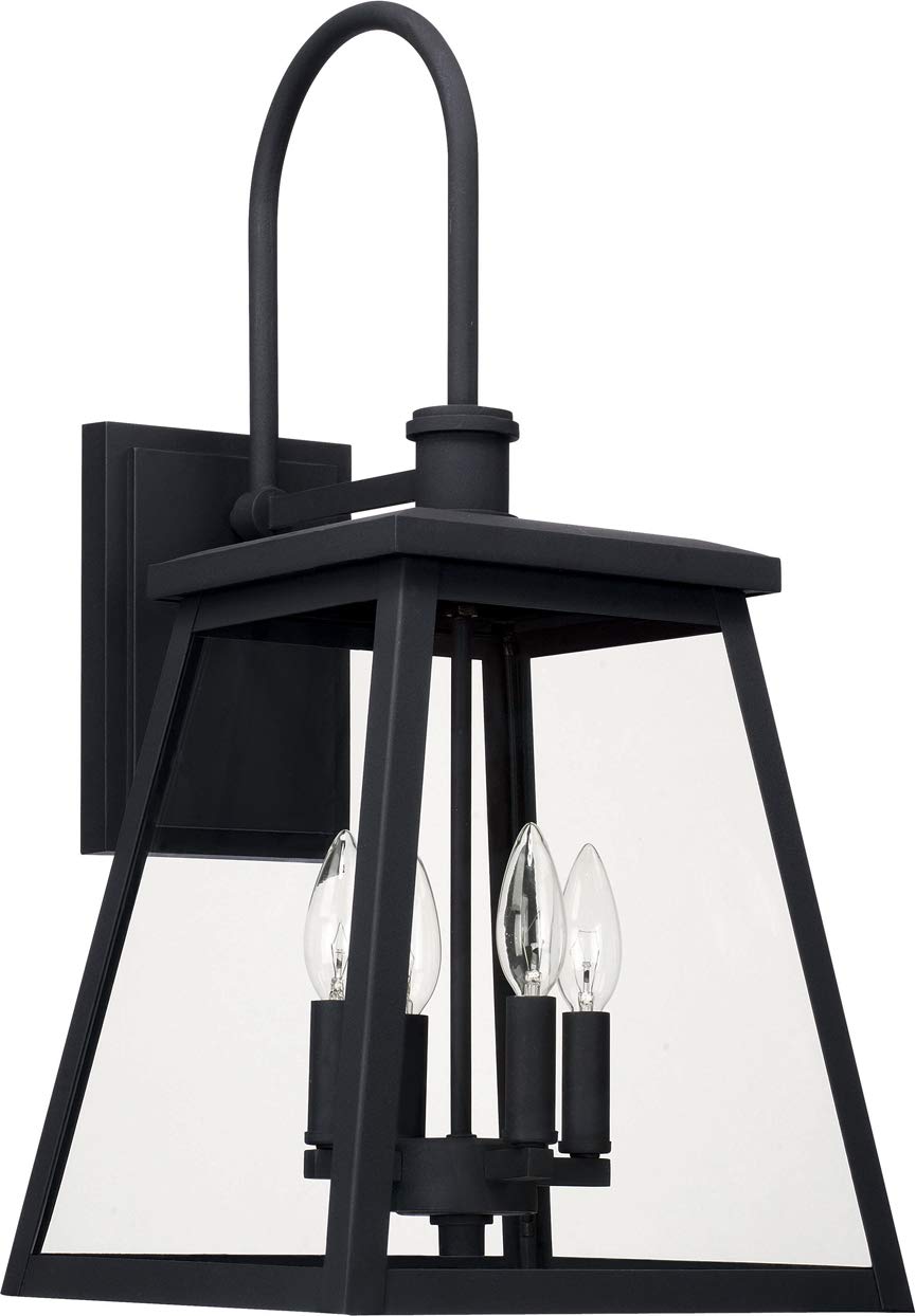 Capital Lighting 926841BK Belmore 4 Light Outdoor Wall Lantern Black