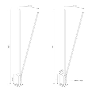 Kuzco WS13760-WH LED LINEAR WALL LEVER -L 18W WH