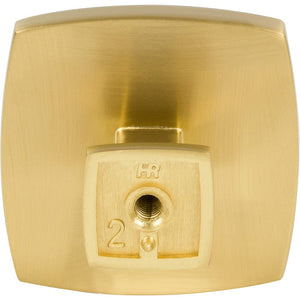 Jeffrey Alexander 141L-BG 1-3/4" Overall Length Brushed Gold Square Renzo Cabinet Knob