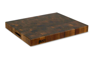 John Boos WAL-CCB2015-225 Walnut End Grain Cutting Board 20 x 15 2.25-inch 20X15X2.25 WAL-END GR-REV-GRIPS