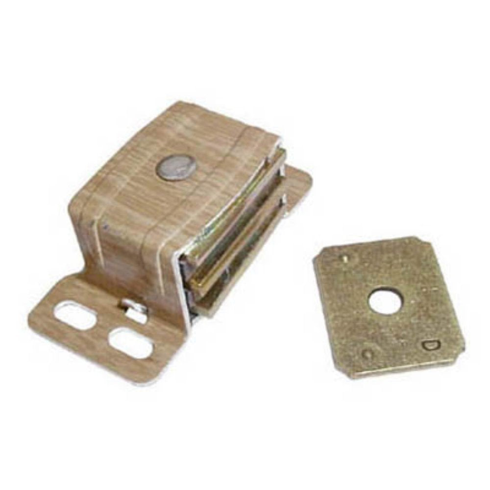 2" Magnetic Catch Pack Finish: Aluminum and Wood Grain