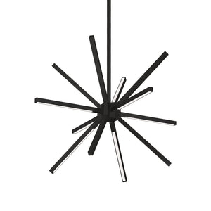 Kuzco CH14220-BK SIRIUS MINOR 20" CH Black 120V TRIAC/ELV LED 3000K 90CRI 48W