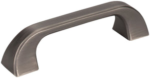 Jeffrey Alexander 972-96BNBDL 96 mm Center-to-Center Brushed Pewter Square Marlo Cabinet Pull
