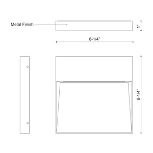 Kuzco EW71311-BK CASA 8" EW Black 120V ELV LED 3000K 90CRI 31W