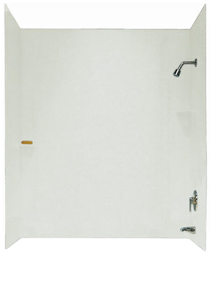 Swanstone SS-60-3 30 x 60 x 60 Swanstone Smooth Glue up Tub Wall Kit in Bisque SS00603.018