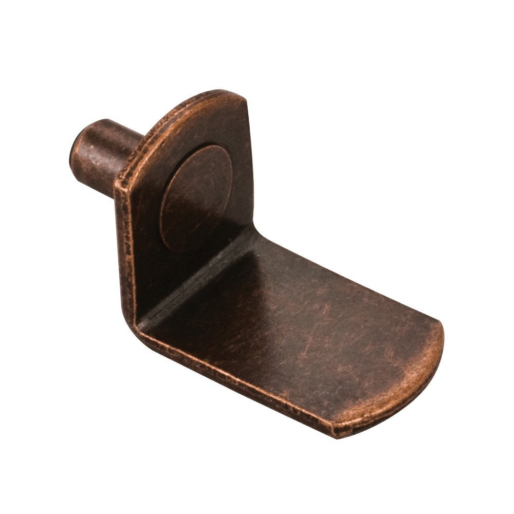 Hardware Resources 1706AC-R 5 mm Angled Shelf Support without Hole - Antique Copper, Retail Pack
