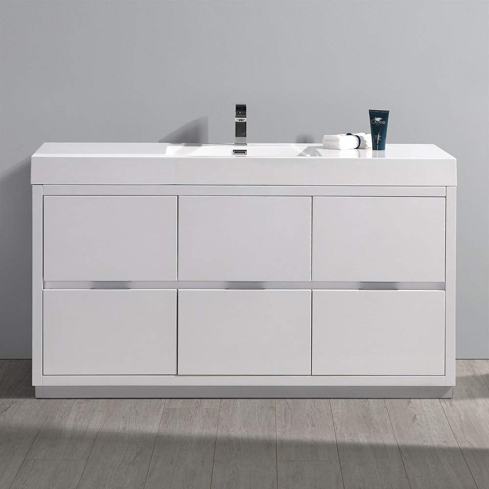 Fresca FCB8460GG-I Fresca Valencia 60" Dark Slate Gray Free Standing Modern Bathroom Vanity