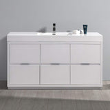 Fresca FCB8460GO-I Fresca Valencia 60" Gray Oak Free Standing Modern Bathroom Vanity