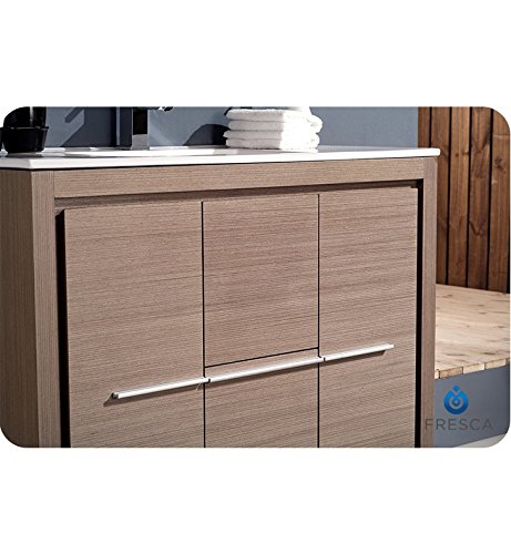 Fresca FCB8140GO Fresca Allier 40" Gray Oak Modern Bathroom Cabinet