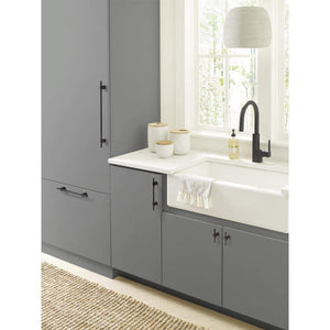 Amerock Cabinet Pull Matte Black 5-1/16 inch (128 mm) Center to Center Transcendent 1 Pack Drawer Pull Drawer Handle Cabinet Hardware
