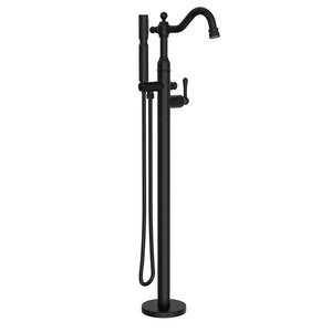 Gerber D300557BST Satin Black Traditional Floor Mount Tub Filler Trim Kit With HANDSH...
