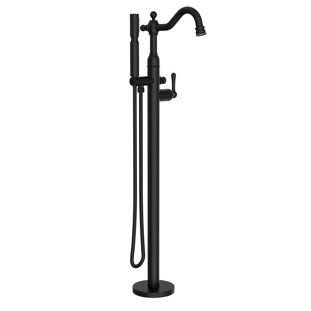 Gerber D300557BST Satin Black Traditional Floor Mount Tub Filler Trim Kit With HANDSH...