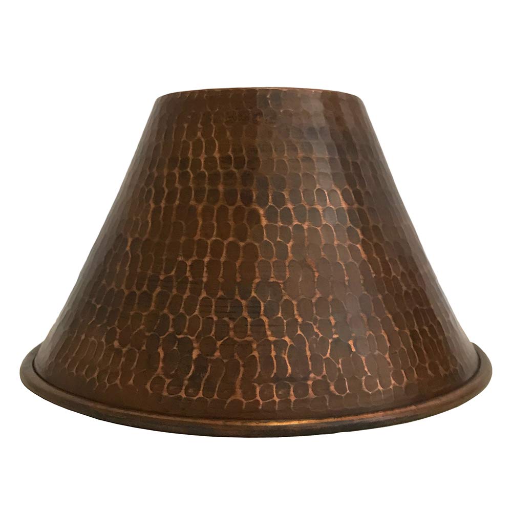 Premier Copper Products SH-L300DB Hand Hammered Copper 7-Inch Cone Pendant Light Shade