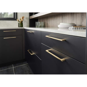 Jeffrey Alexander 286-128MB 128 mm Center-to-Center Matte Black Asymmetrical Leyton Cabinet Pull