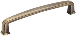 Jeffrey Alexander 1092-128AB 128 mm Center-to-Center Brushed Antique Brass Square Milan 1 Cabinet Pull