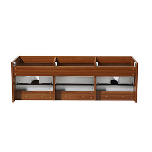 Fresca FCB8041TK Fresca Mezzo 60" Teak Wall Hung Single Sink Modern Bathroom Cabinet