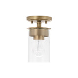Capital Lighting 246811AD-532 Mason 1 Light Semi-Flush Aged Brass