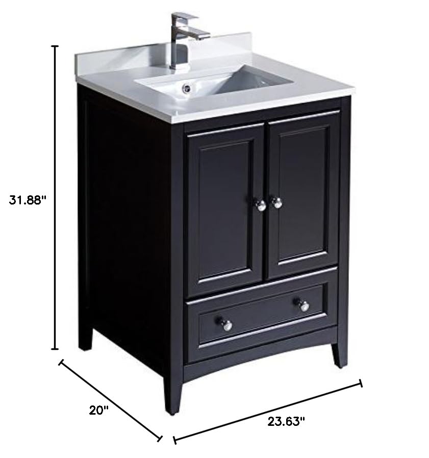 Fresca FCB2024ES Fresca Oxford 24" Espresso Traditional Bathroom Cabinet