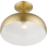 Livex Lighting 41050-33 Amador 1 Light 12 inch Soft Gold Semi-Flush Mount Ceiling Light
