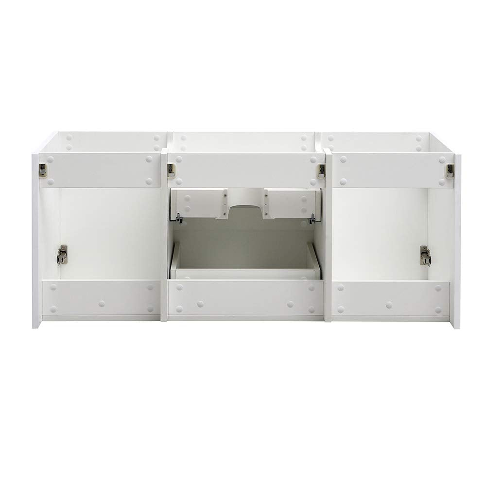 Fresca FCB8348WH Fresca Valencia 48" Glossy White Wall Hung Single Sink Modern Bathroom Cabinet