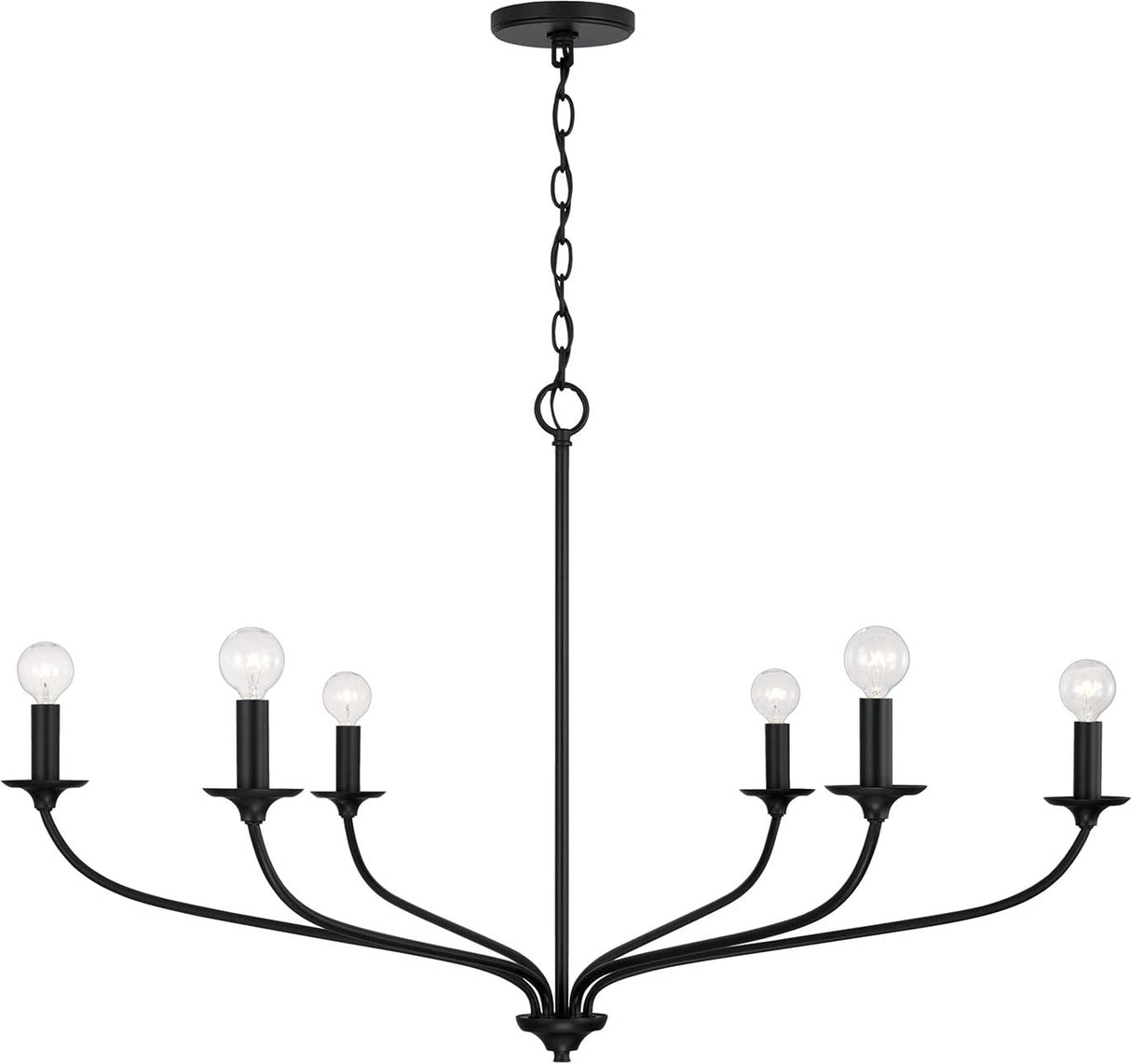 Capital Lighting 449961MB Dolan 6 Light Chandelier Matte Black