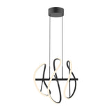 Kuzco PD96416-BK COLLIDE 16" PENDANT TEXTURED BLACK 120" WIRE 120V TRIAC/ELV LED 3000K 90CRI 50W