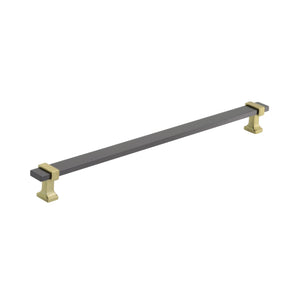 Amerock Cabinet Pull Black Chrome/Brushed Gold 11-5/16 inch (288 mm) Center to Center Overton 1 Pack Drawer Pull Drawer Handle Cabinet Hardware