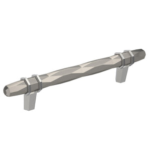 Amerock Cabinet Pull Satin Nickel/Polished Chrome 5-1/16 inch (128 mm) Center-to-Center London 1 Pack Drawer Pull Drawer Handle Cabinet Hardware
