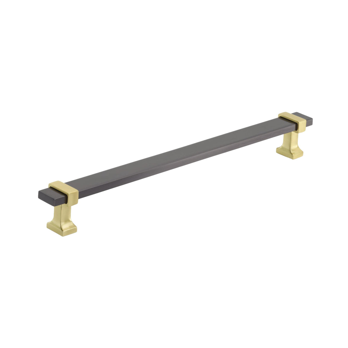 Amerock Cabinet Pull Black Chrome/Brushed Gold 8-13/16 inch (224 mm) Center to Center Overton 1 Pack Drawer Pull Drawer Handle Cabinet Hardware