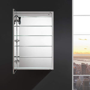 Fresca FMC012436-L Fresca Tiempo 24" Wide x 36" Tall Bathroom Medicine Cabinet w/ LED Lighting & Defogger