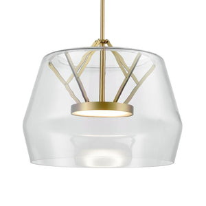 Kuzco PD61418-CL/BG DECO 18" PD Clear/Brushed Gold 120V ELV LED 3000K 90CRI 32W