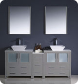 Fresca FCB62-301230GR Fresca Torino 72" Gray Modern Bathroom Cabinets