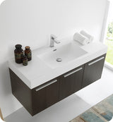 Fresca FCB8092GO-D Fresca Vista 48" Gray Oak Wall Hung Double Sink Modern Bathroom Cabinet