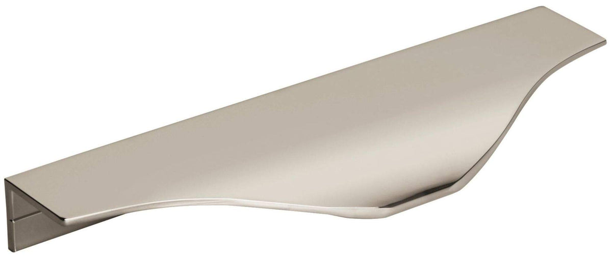 Amerock Cabinet Edge Pull Polished Nickel 4-9/16 inch (116 mm) Center to Center Aloft 1 Pack Drawer Pull Drawer Handle Cabinet Hardware